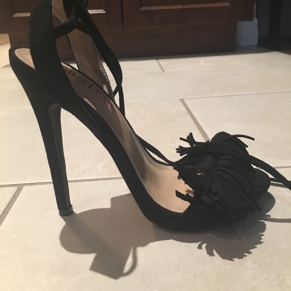Justfab lace up heels